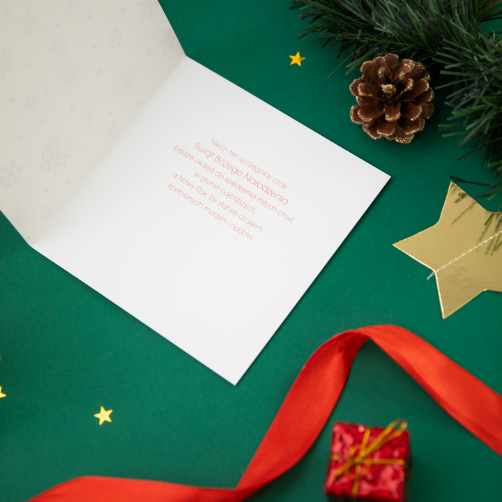 Kartki świąteczne kwadratowe 6 wzorów