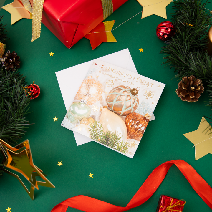 Kartki świąteczne kwadratowe 6 wzorów