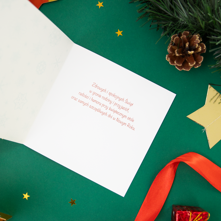 Kartki świąteczne kwadratowe 6 wzorów