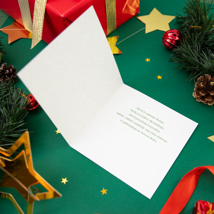 Kartki świąteczne kwadratowe 6 wzorów