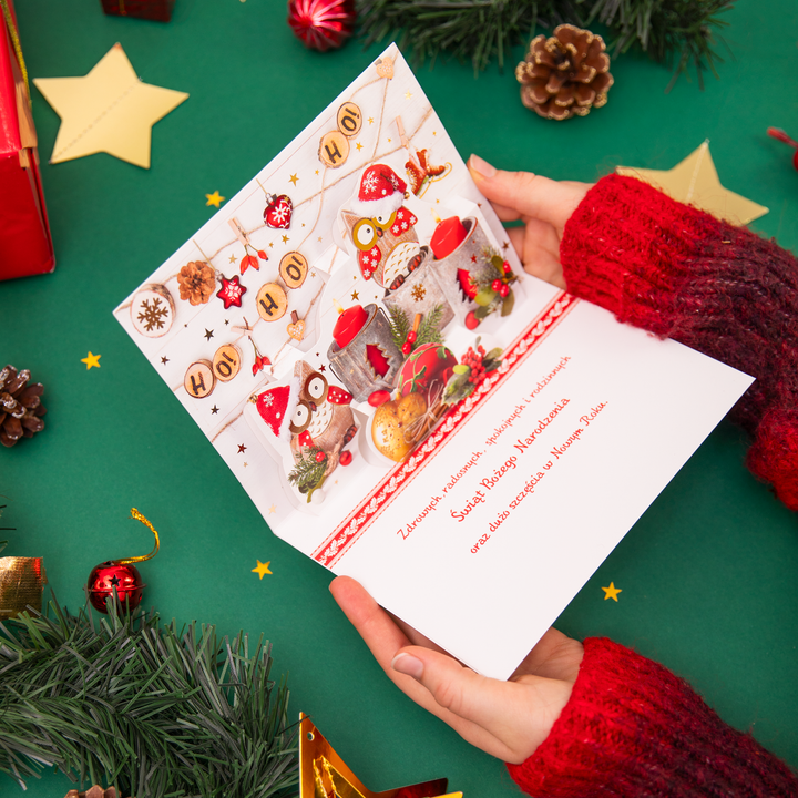 Kartki świąteczne przestrzenne 4 wzory