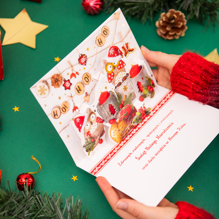 Kartki świąteczne przestrzenne 4 wzory