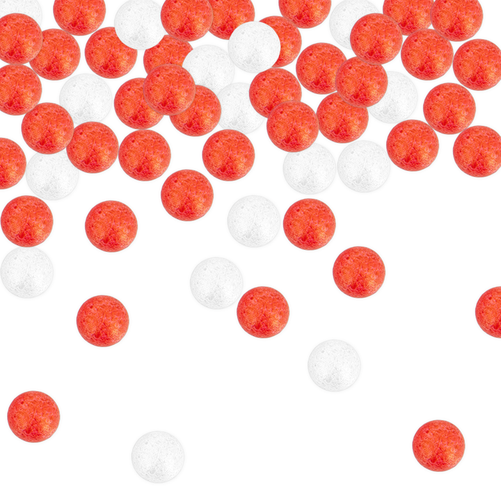 Konfetti kulki biało-czerwone 50cm - OUTLET