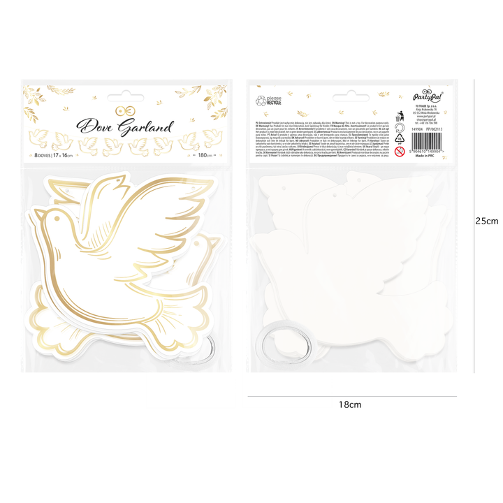 Girlanda komunijna Gołębie 180cm