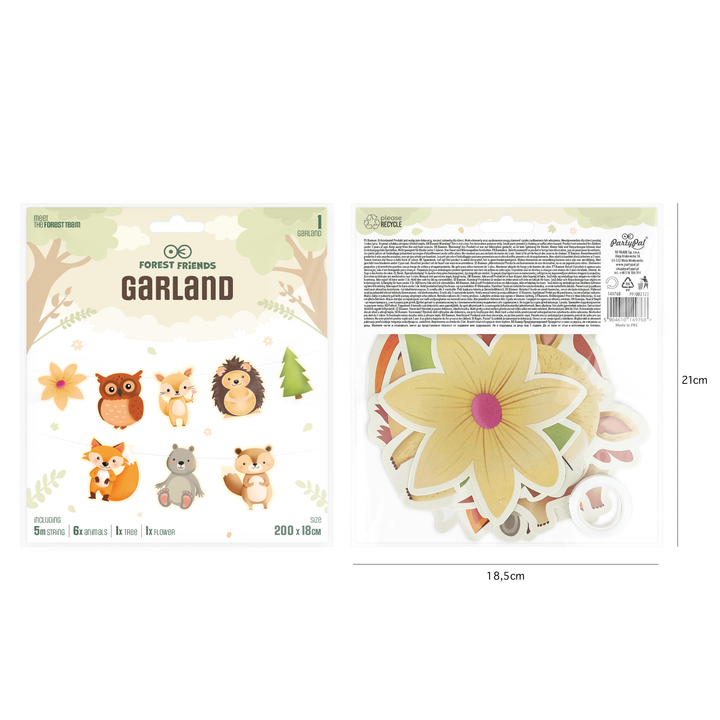 Girlanda  Leśni przyjaciele 200x18cm
