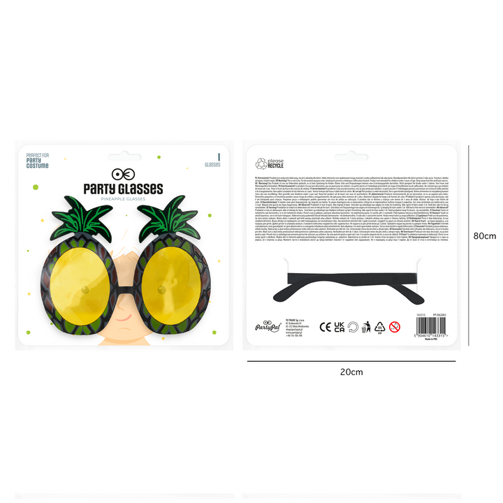 Imprezowe okulary Ananasy 1szt.