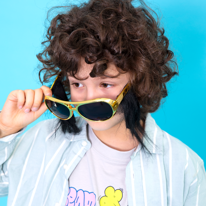 Imprezowe okulary Elvisa z bokobrodami 1szt.