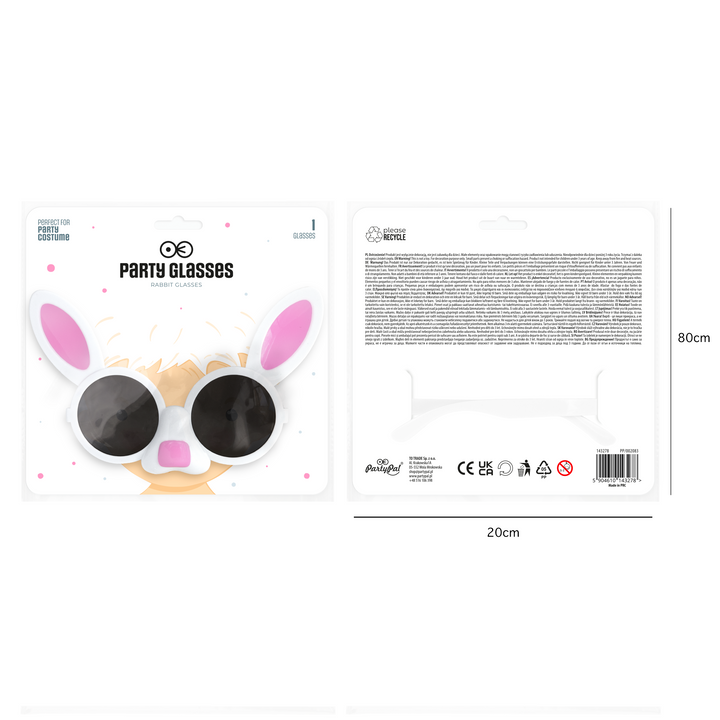 Imprezowe okulary Królik 1szt.