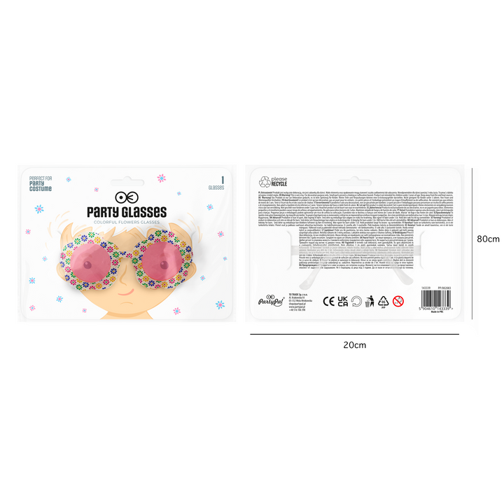 Imprezowe okulary Kwiatuszki 1szt.