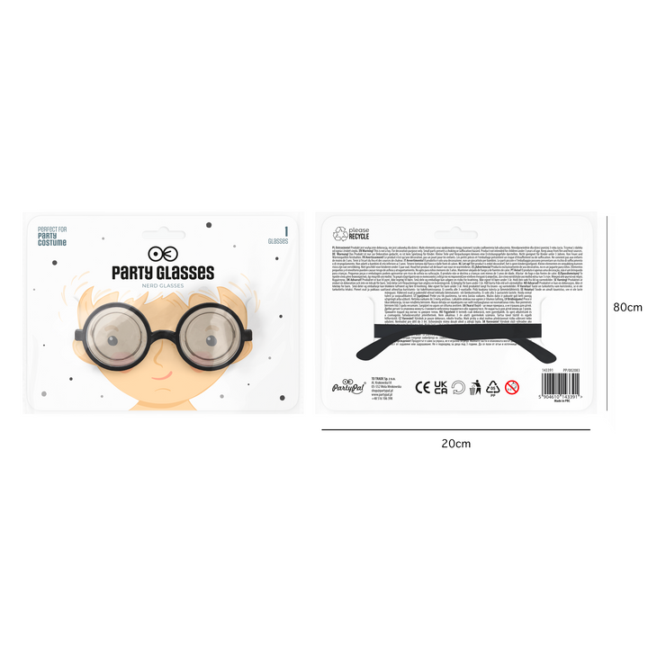 Imprezowe okulary Nerd 1szt.