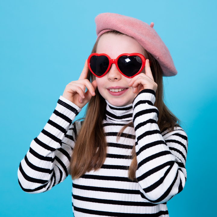 Imprezowe okulary Serca czerwone 1szt.