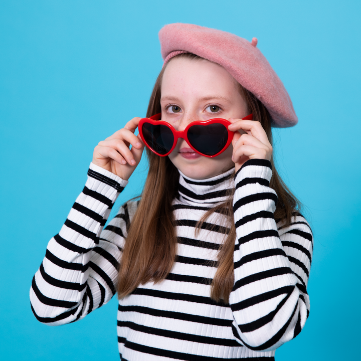 Imprezowe okulary Serca czerwone 1szt.