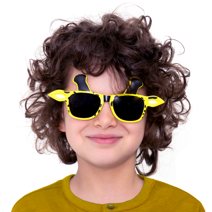 Imprezowe okulary Żyrafa żółto-czarne 1szt.