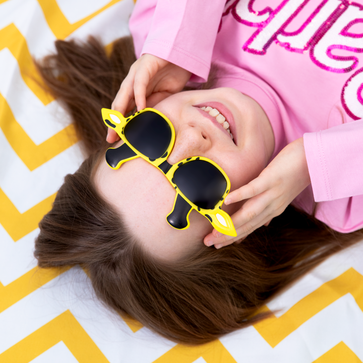 Imprezowe okulary Żyrafa żółto-czarne 1szt.