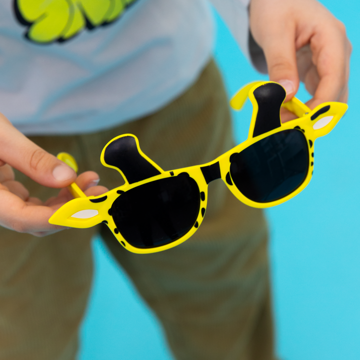 Imprezowe okulary Żyrafa żółto-czarne 1szt.