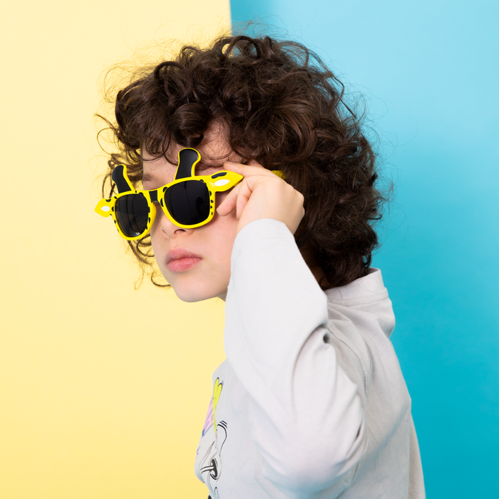 Imprezowe okulary Żyrafa żółto-czarne 1szt.