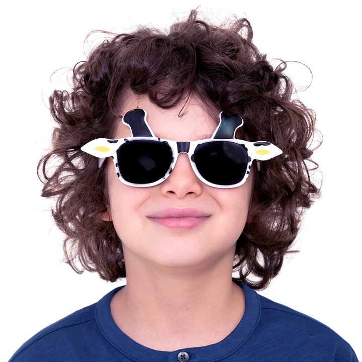 Imprezowe okulary Żyrafa biało-czarne 1szt.