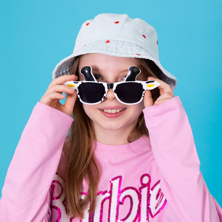 Imprezowe okulary Żyrafa biało-czarne 1szt.