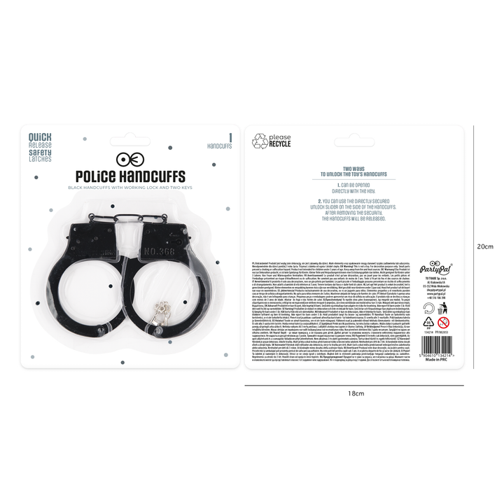 Kajdanki policyjne czarne
