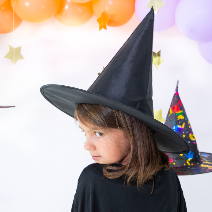 Kapelusz czarownicy Halloween czarny 38x32cm