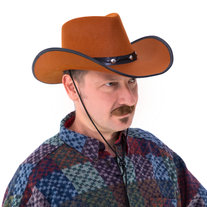 Kapelusz kowbojski brązowy