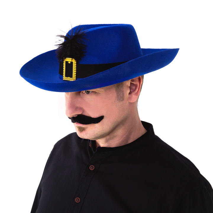 Kapelusz muszkietera niebieski - OUTLET