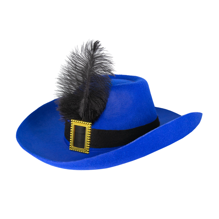 Kapelusz muszkietera niebieski - OUTLET