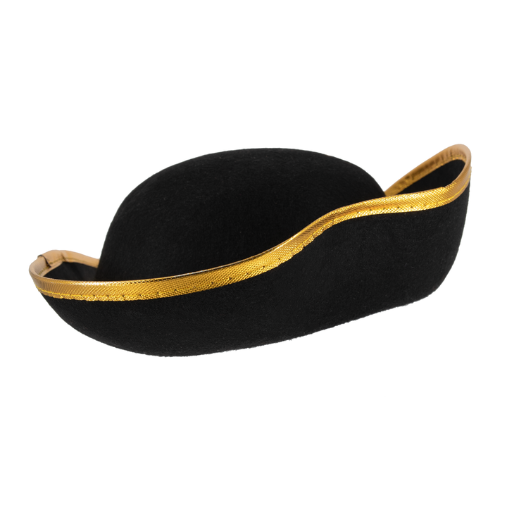 Kapelusz pirata czarno-złoty