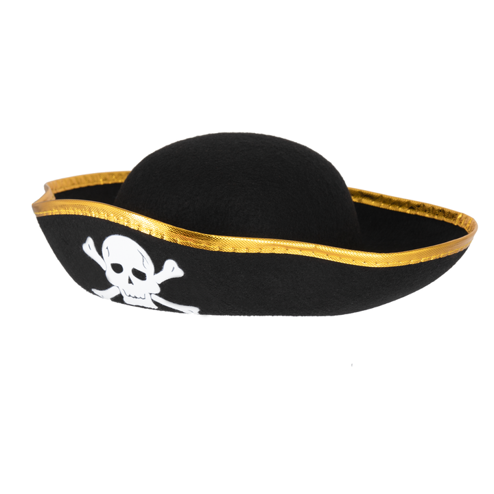 Kapelusz pirata czarno-złoty