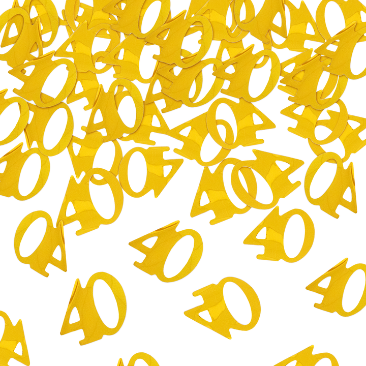 Konfetti cyfra 40 metaliczne złote 40cm