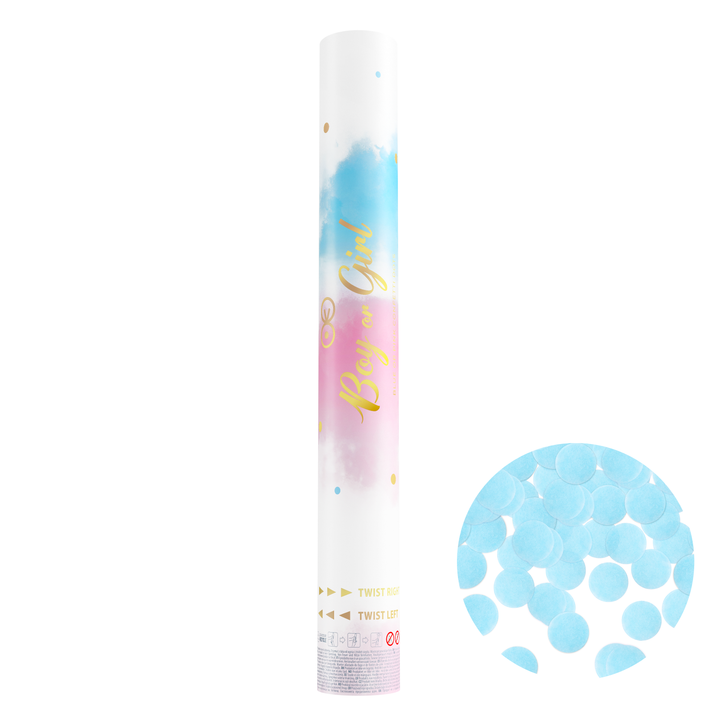 Konfetti Boy or Girl kółka niebieskie 40cm