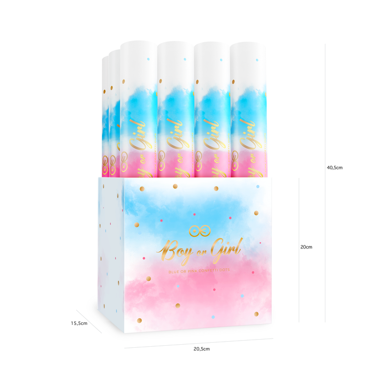 Konfetti Boy or Girl kółka różowe 40cm