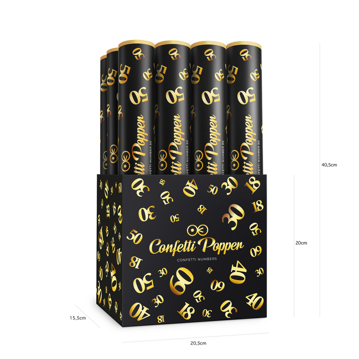 Konfetti cyfra 50 metaliczne złote 40cm