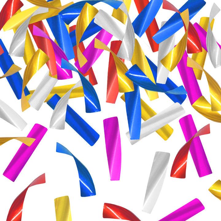Konfetti paski metaliczne kolorowe 40cm