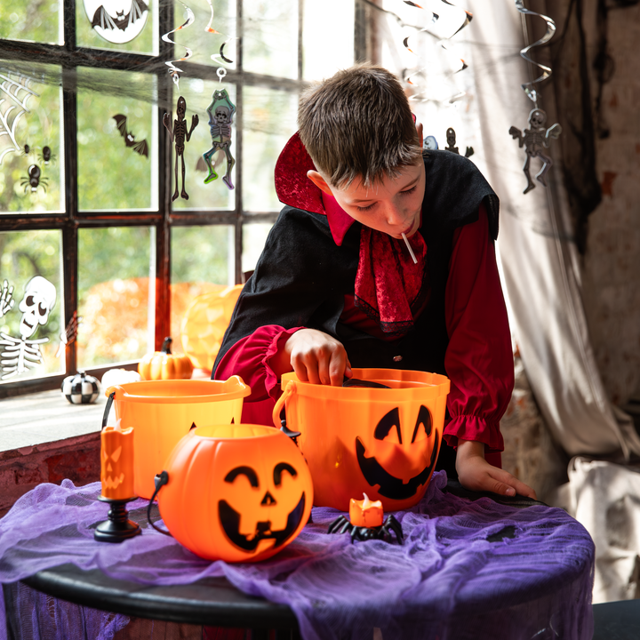 Halloween koszyk na cukierki Dynia plastikowy