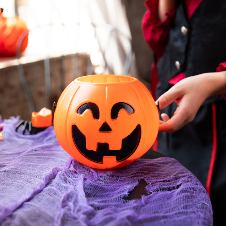 Halloween koszyk na cukierki Dynia plastikowy