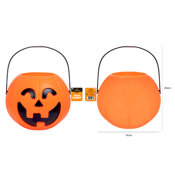 Halloween koszyk na cukierki Dynia plastikowy