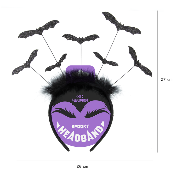 Opaska Halloween Nietoperze 26x27cm
