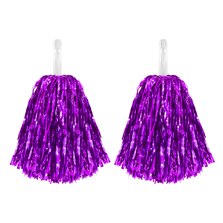 Pompony cheerleaderki fioletowe 2szt.