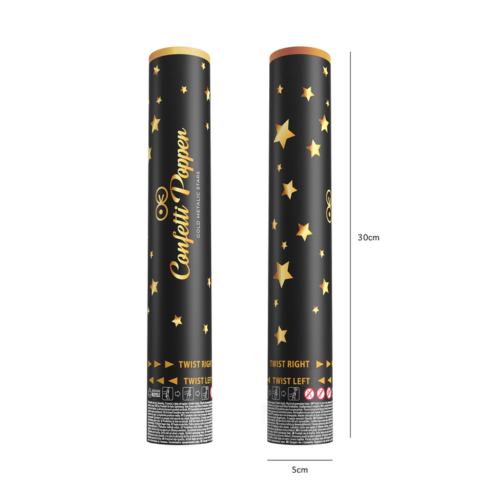 Konfetti gwiazdki metaliczne złote 30cm