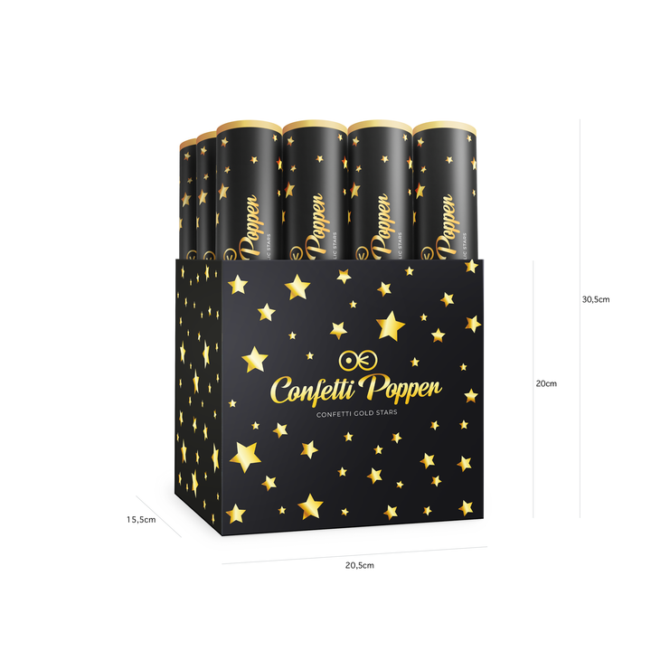 Konfetti gwiazdki metaliczne złote 30cm