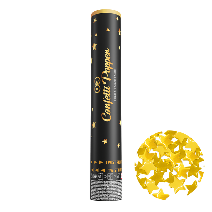 Konfetti gwiazdki metaliczne złote 30cm