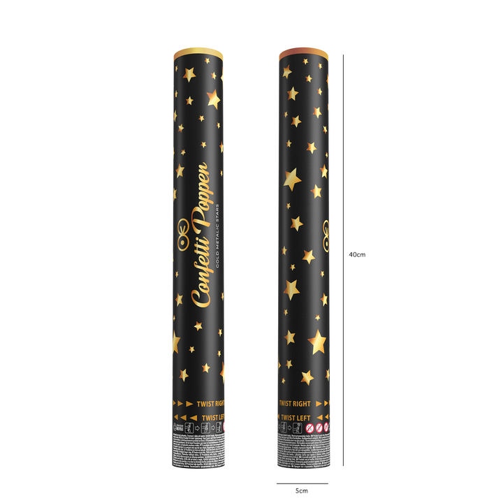 Konfetti gwiazdki metaliczne złote 40cm