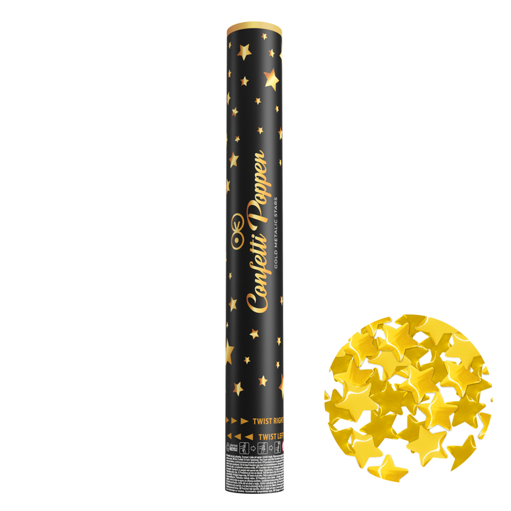Konfetti gwiazdki metaliczne złote 40cm