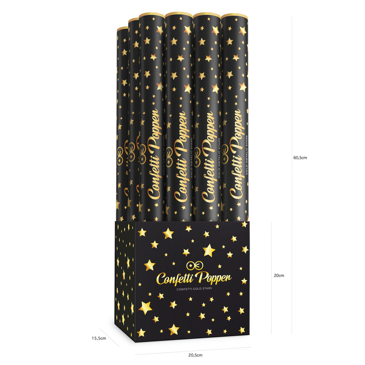 Konfetti gwiazdki metaliczne złote 60cm
