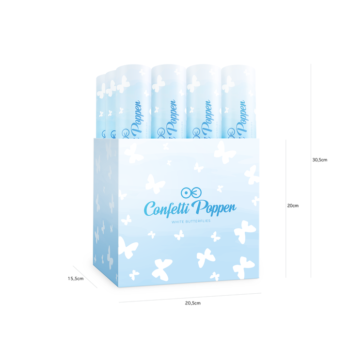 Konfetti motyle białe 30cm