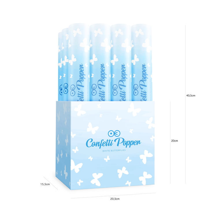 Konfetti motyle białe 40cm