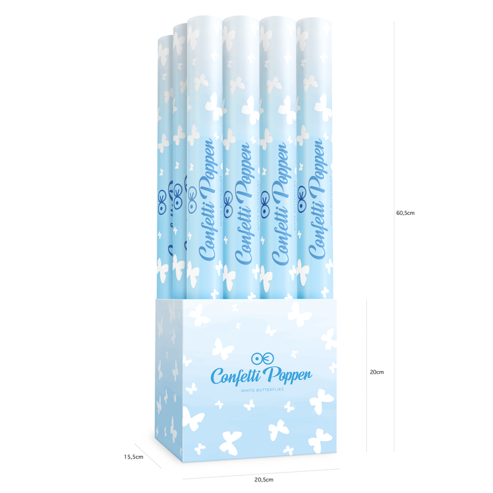 Konfetti motyle białe 60cm