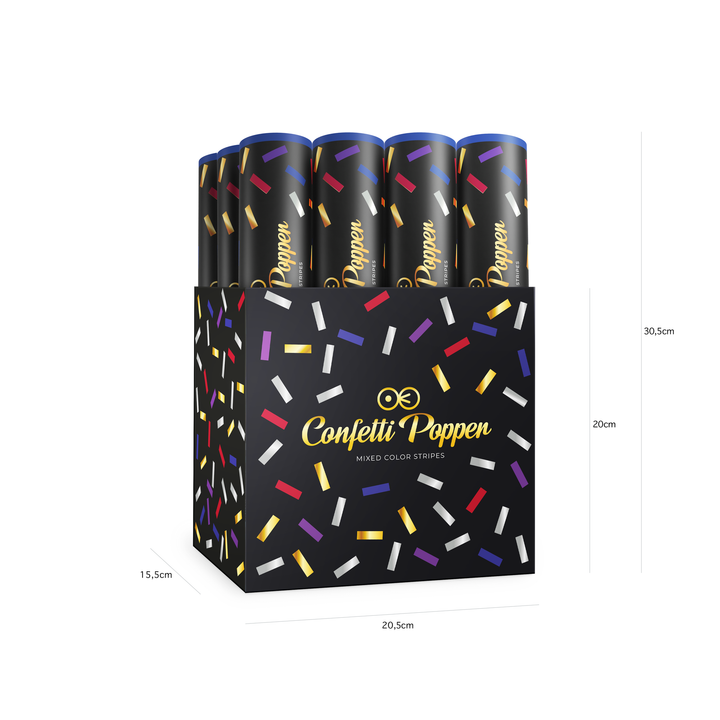 Konfetti paski metaliczne kolorowe 30cm