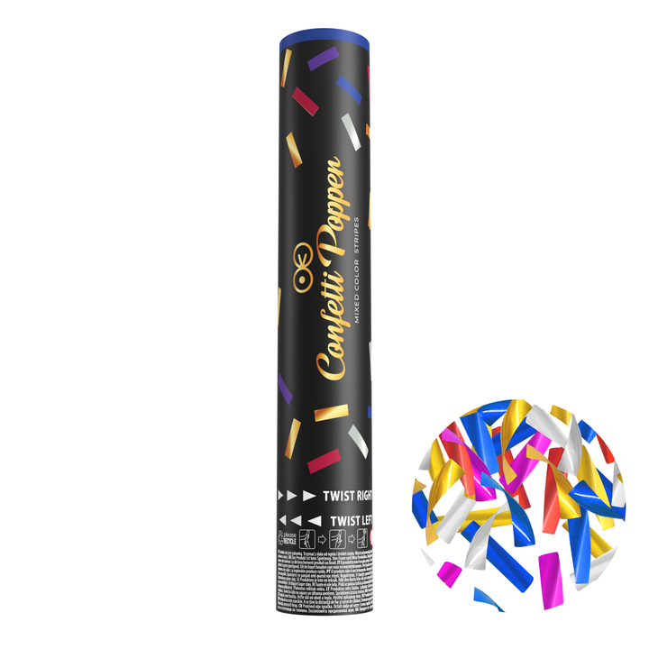 Konfetti paski metaliczne kolorowe 30cm